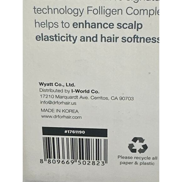 Dr.FORHAIR Set of (2) Folligen Original Shampoo 25.36 fl oz / 750 ml - Picture 7 of 7